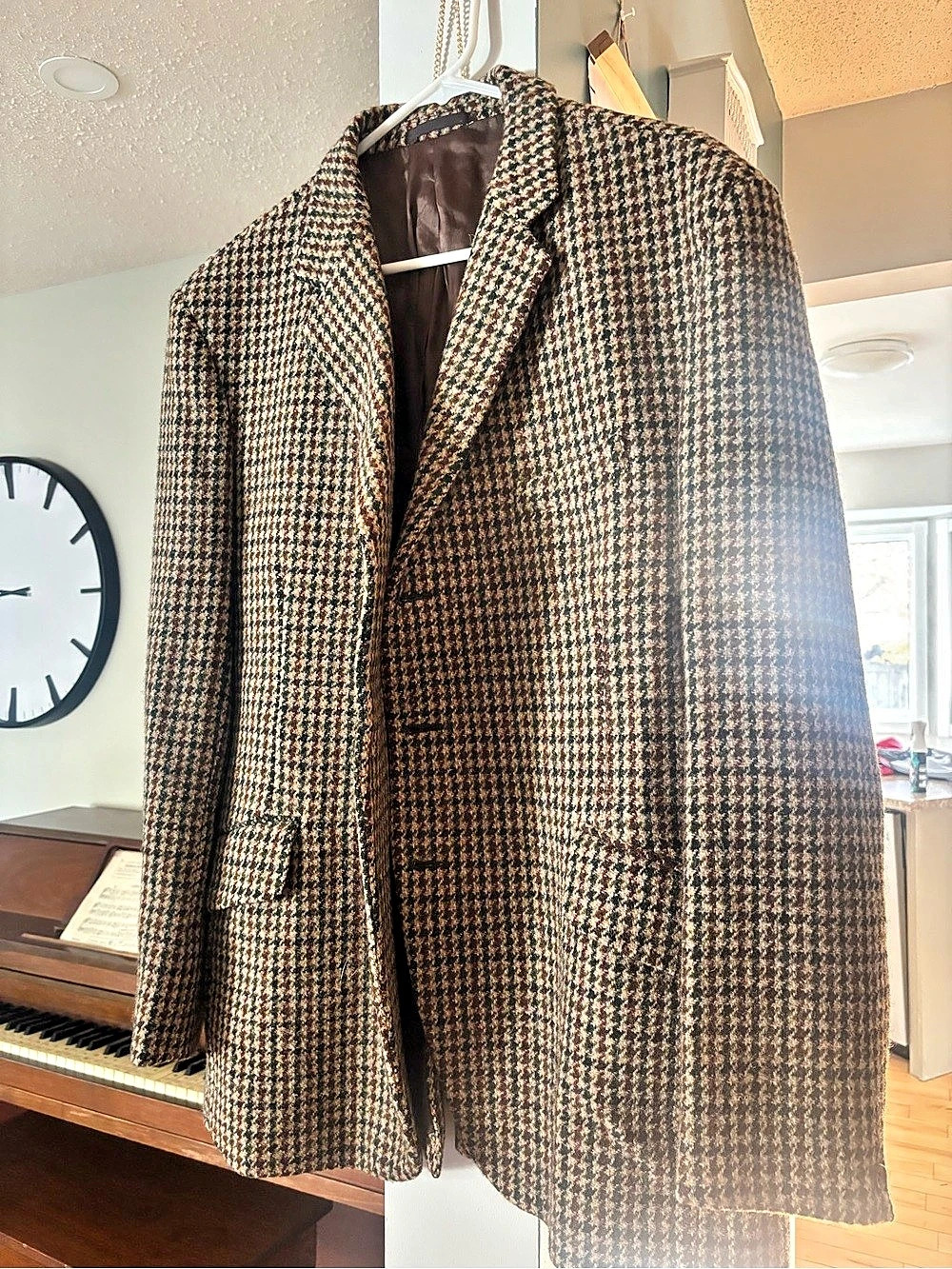 Vintage & Authentic Joymar Houndstooth Wool Coat